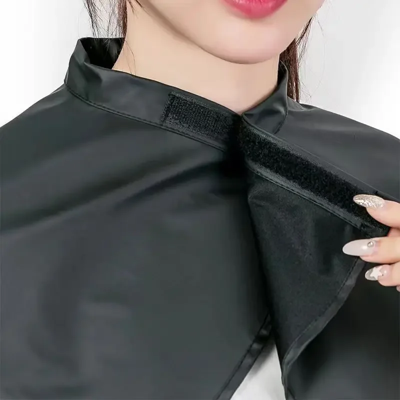 Hair Dye Tools Short Square Black Waterproof Hairdressing Salon Barber Hair Cutting Cape Cloth Wrap Hairdressing Cape Barber 3
