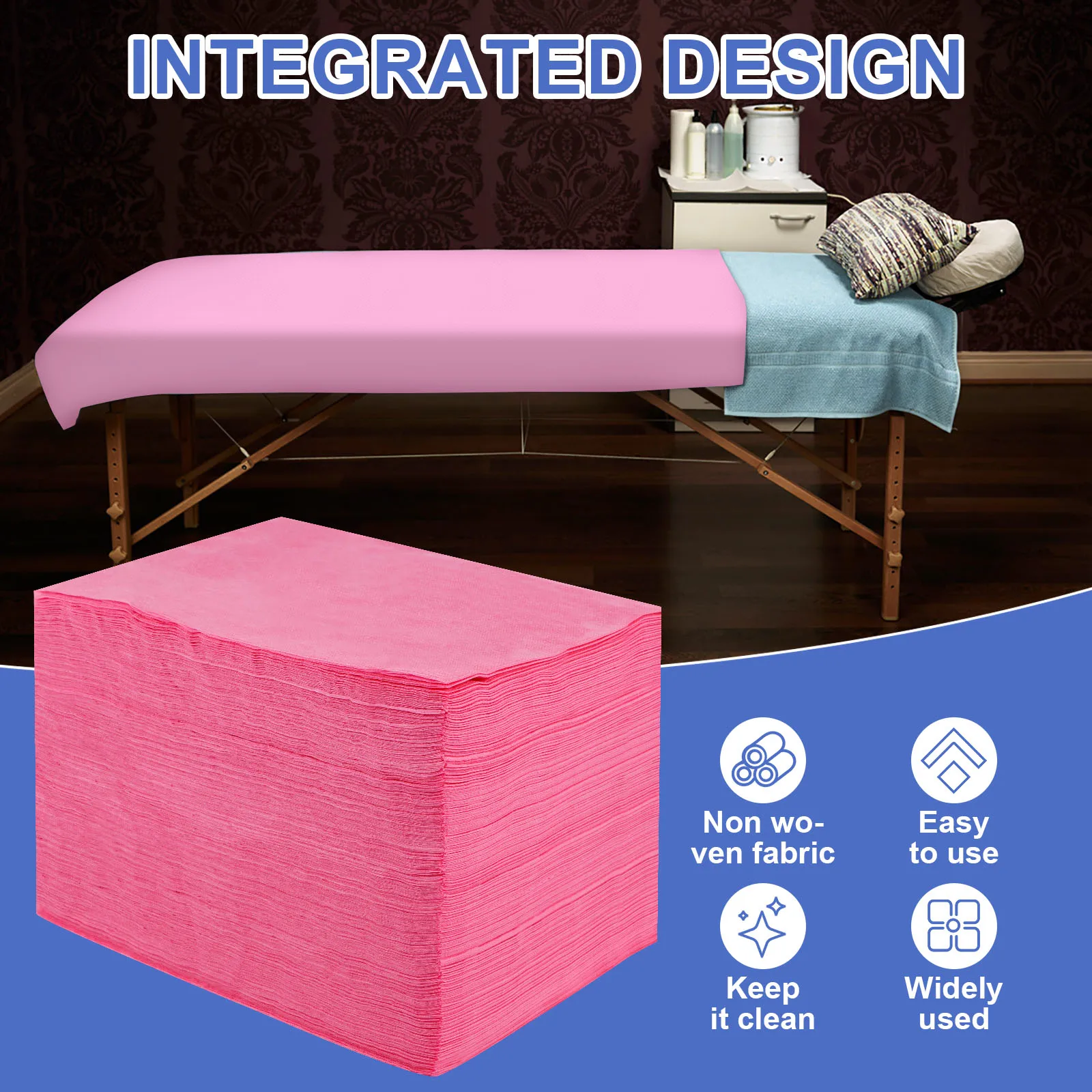 100Pcs Disposable Bed Sheets 80x180cm Non Woven Spa Massage Table Cover Comfortable Breathable Salon Bedsheet for Travel Hotel 2