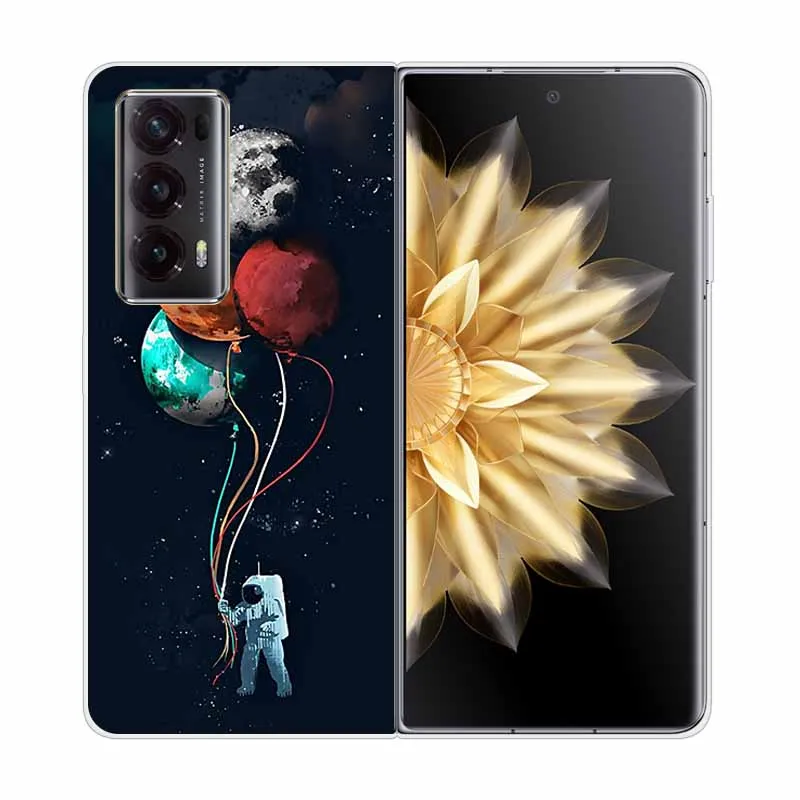 Enhanced Clear Print Hard Case with Wolf and Lion Design