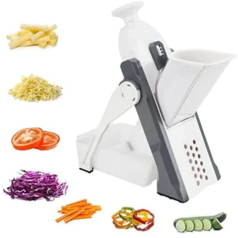 4 In 1 Vegetable Cutter Chopper-Vertical Vegetable Cutter Kitchen Shredder  Grater Artifact