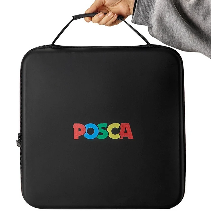 유니 지퍼 보관 가방 포함 일본 POSCA 마커 펜 세트, 다양한 색상, 36 개, 40 개, 44 개, 53 개, 60 개
