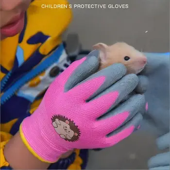 1pc/Kids Latex Gloves Durable Waterproof Work Garden Non-Slip,Children Safety ,Rubber Blue Glove,Puncture-resistant,kitchen,Yard