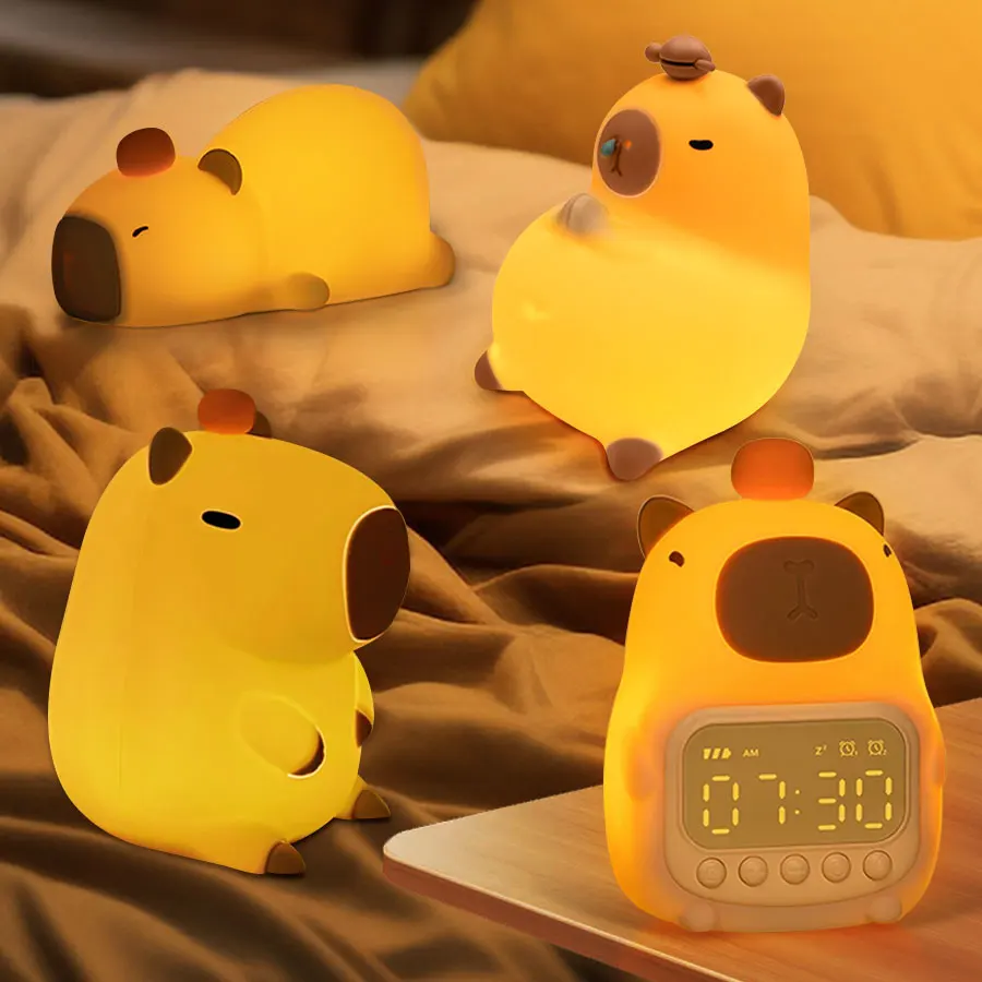 veilleuse bébé - CuteCartoonCapybaraSiliconeNightLight™
