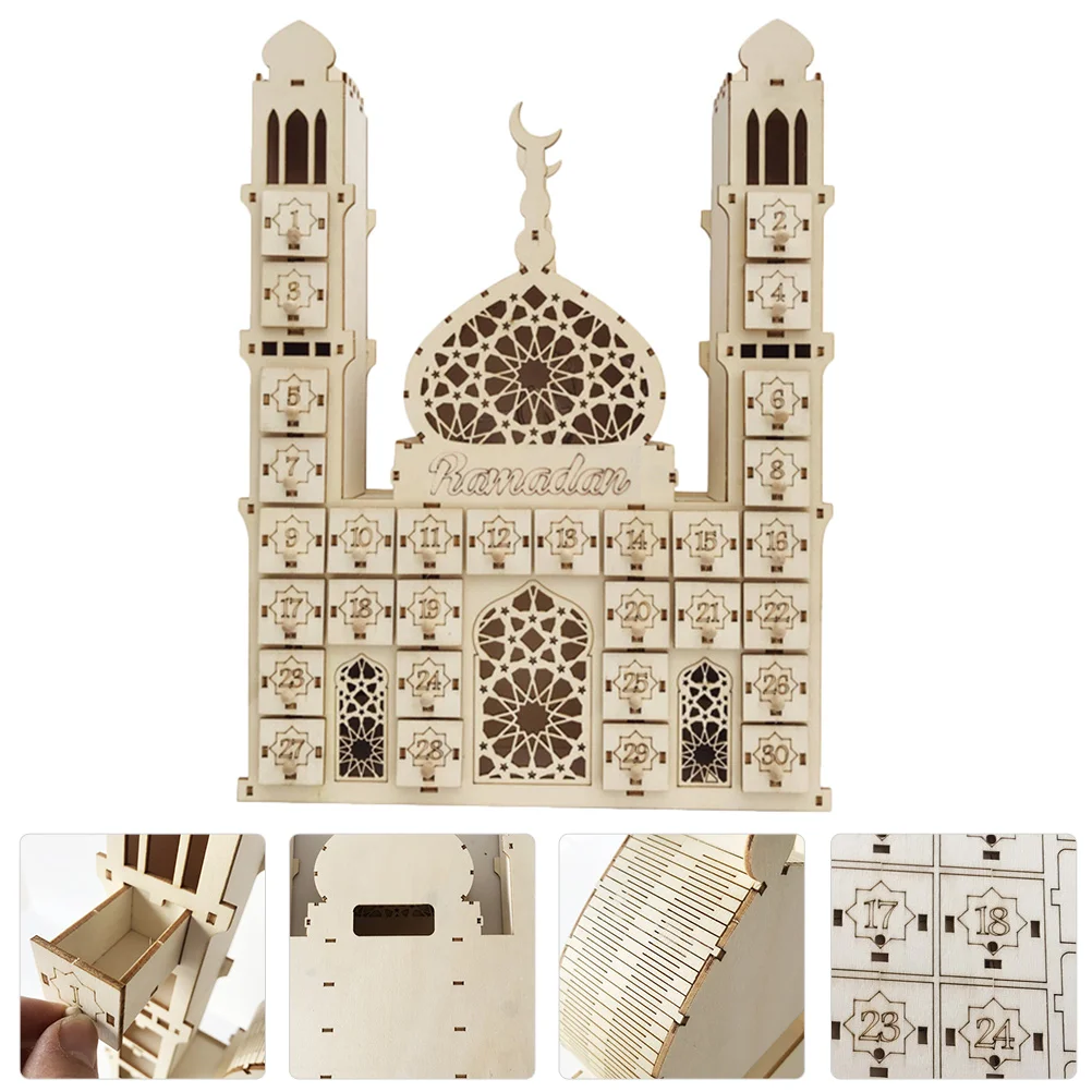 

Ornaments Wall Décor Exquisite Advent Calendar Countdown Dining Table Household Gifts Creative Wooden Decoration