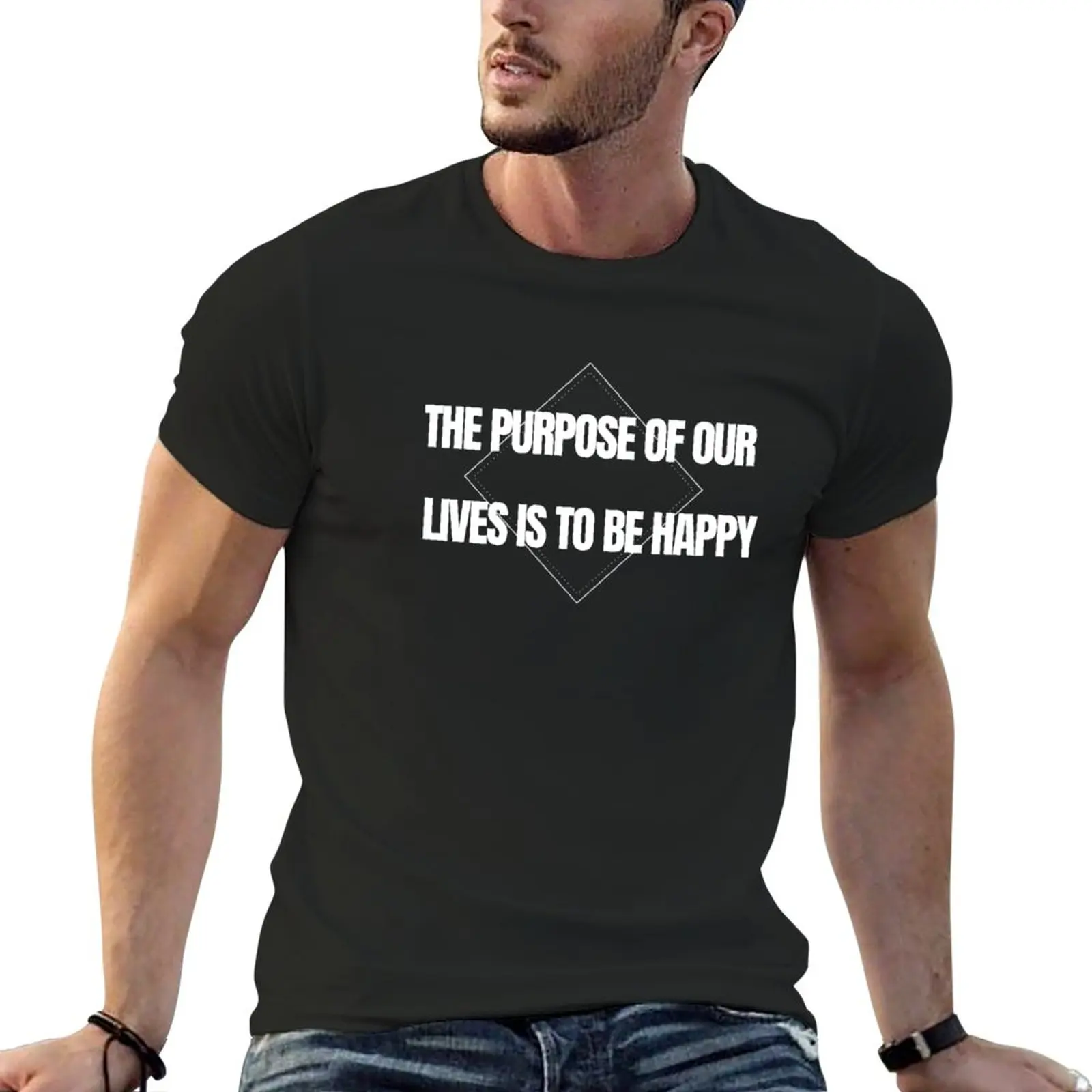 

Футболка для мальчиков New Lives is to be happy, белые футболки, короткая футболка, тяжелые футболки, мужская одежда