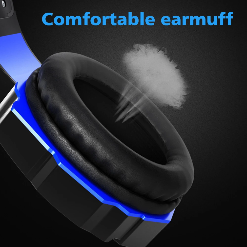 3.5mm USB Gaming Headphones Headset For PS4 PS5 Xbox One Laptop PC With LED Light RGB Wired HiFi Bass Stereo