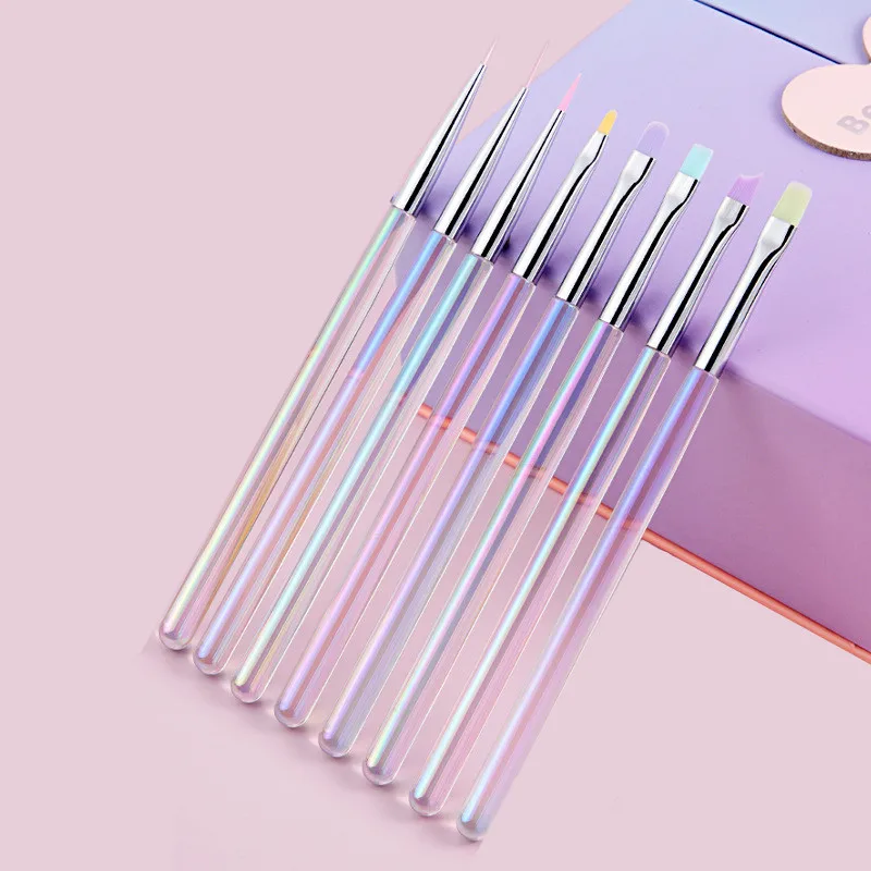 1PCS Nail Art Liner Drawing Painting Nail Brush Set Acrylic Powder Carving UV Gel Extension Manicure Pen Tools 3