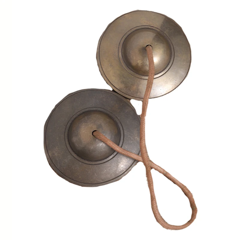 7.8cm Handmade Brass Tinkle Bell Vintage Buddhist Tingsha Bells Cymbal Yoga Meditation Sound Healing Bell Musical Instrument