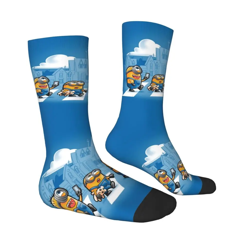 Custom Cool Print M- Minions Cartoon Socks for Women Men Stretchy Summer Autumn Winter M- Minions Bananas Crew Socks 173 S69648d409c4d480a9f37d9830cc46a42b