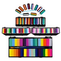 12 Color Face Painting Body Art Makeup With Brush Palette Bride Modeling Role Play Halloween Grimace 1