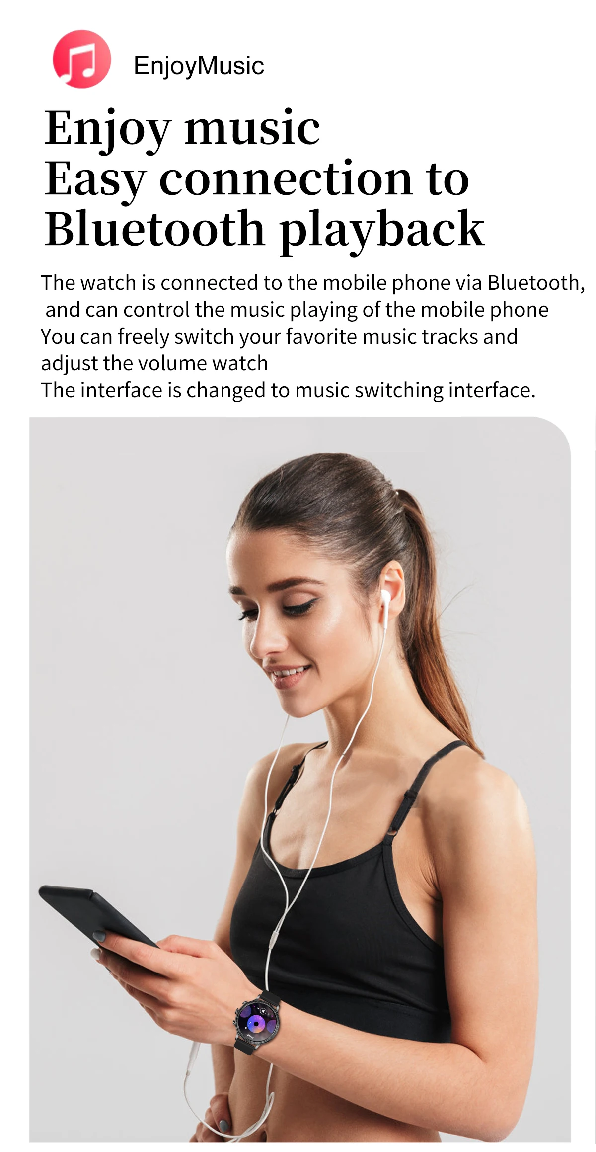 Lige luksuzni pametni satovi za žene Bluetooth telefon povezan sa telefonom Ženski sat Monitor zdravlja Sport pametni sat za žene poklon
