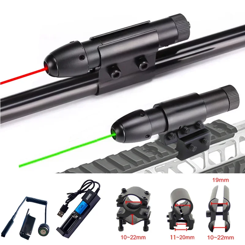 Laser Sight Ar15 Rechargeable Green Laser Sight Glock Sight Calibrator Pistol Infrared Laser Rifle Scope Hunting Accessories