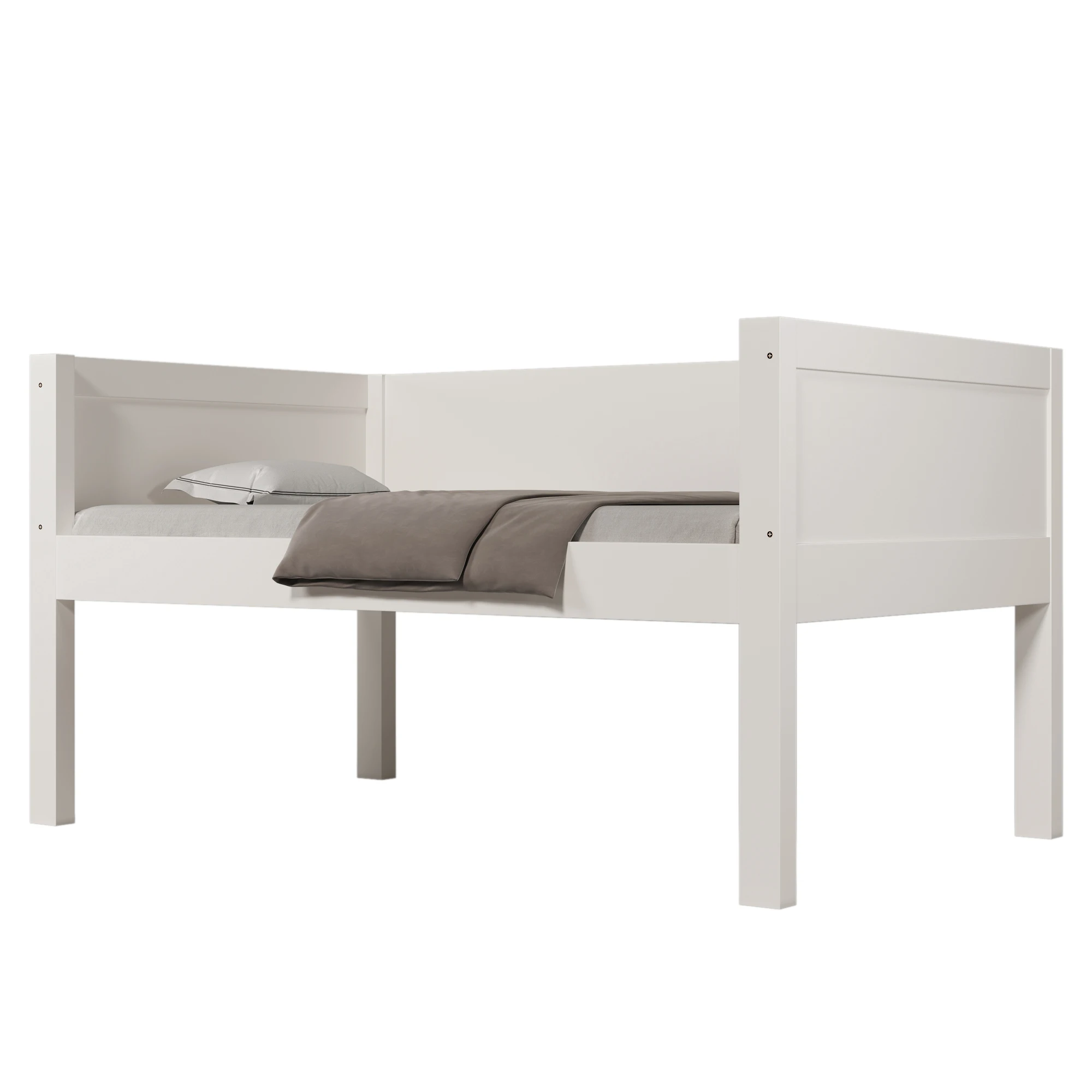 Trennbares Etagenbett 90x200cm mit Leiter, die flexibel am Kopf-/Fußende montiert werden kann, Schlittenförmiges Design – Detail 20