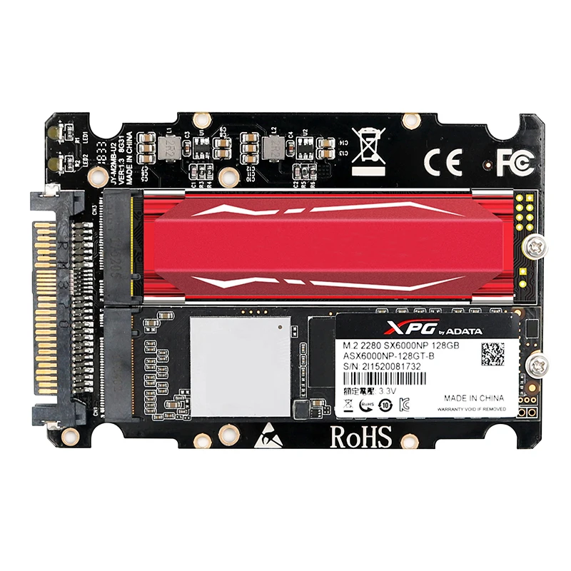 Adapter M.2 SSD do U.2 2w1 M.2 NVMe i SATA-Bus NGFF SSD do