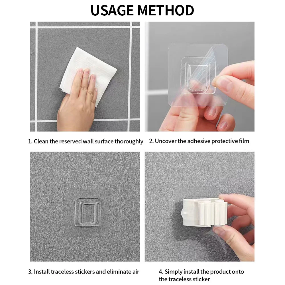 nail free mop hook suitable for household mop storage 10PCS/5PCS/1PC