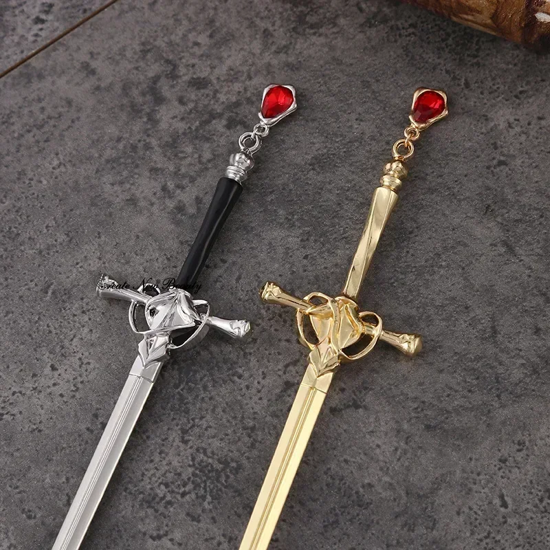 Hair Accessory Hair Stick Hair Headdress Jewelry Accessories Antique Swords Hairpin Chinese Style Design Bookmark Ancient Sword Headdress Water Drop Hair Sticks Bun Holder Hair Jewelry