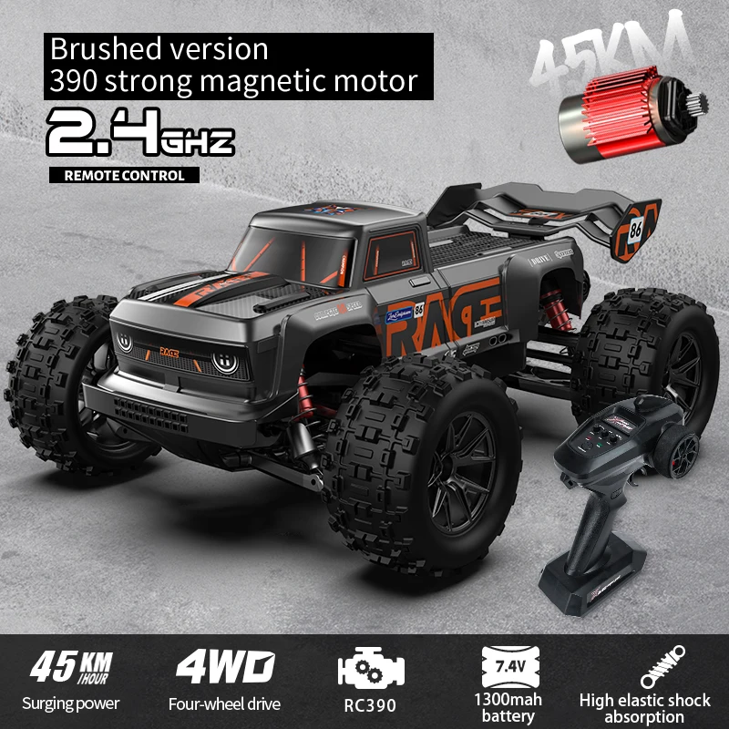 NEW S910PRO 1:16 70KM/H 4WD RC Car With LED Remote Control Cars High Speed Drift Monster Truck for Kids VS Wltoys 144001 Toys 5