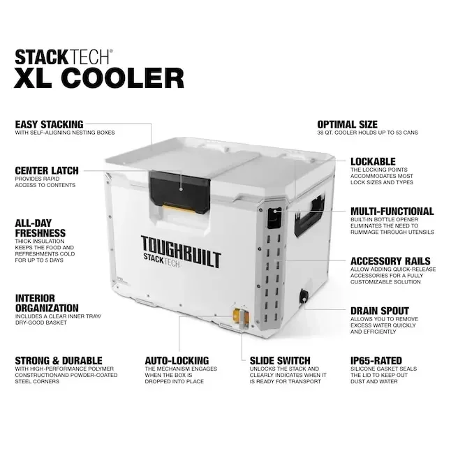 TOUGHBUILT TB-B1-C-70 STACKTECH Large Insulated Box Large-capacity Freshness Warm and Cold Toughbuilt Outdoor Storage Box 2