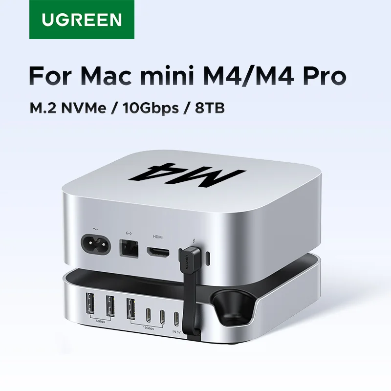 UGREEN USB HUB Docking Station for Mac Mini M4 M4 Pro M.2 NVMe SSD 8TB Max 10Gbps USB-A&C Ports SD&TF 170MB/s USB Splitter Dock - AliExpress
