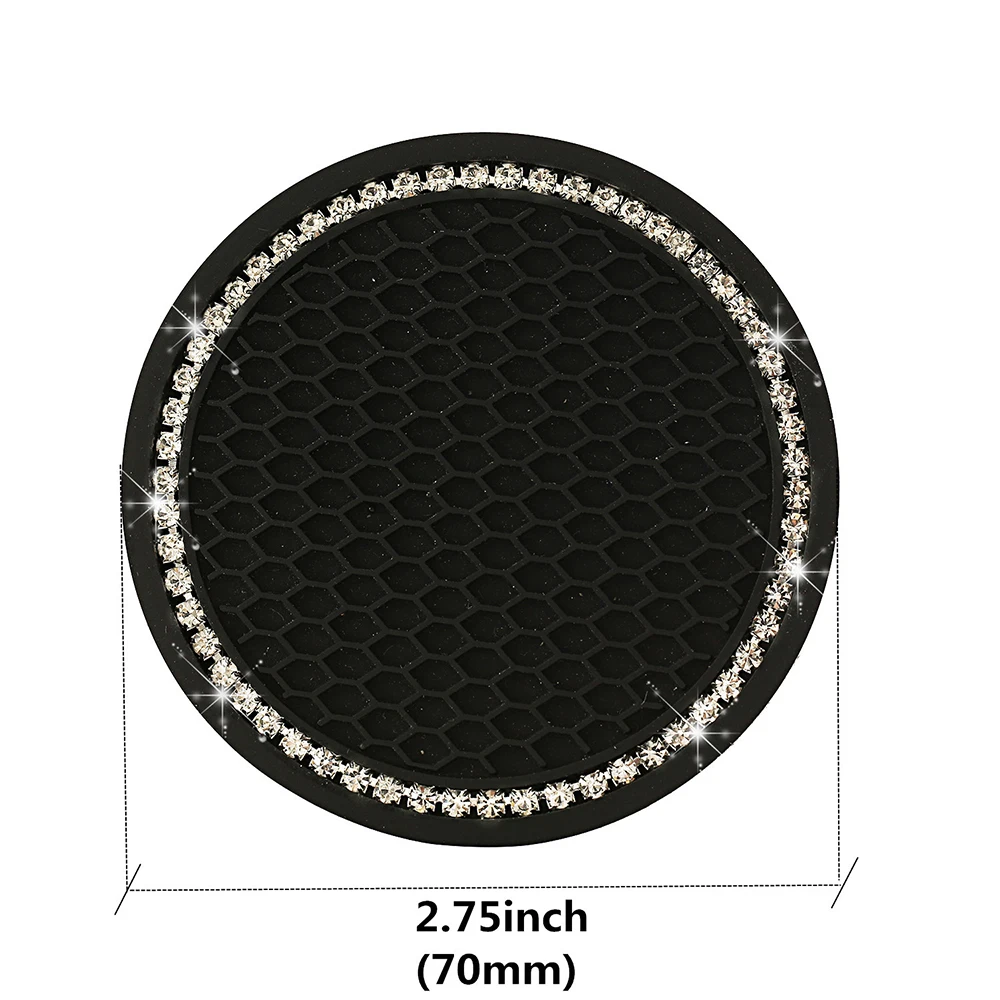 Rhinestone Car Water Cup Bottle Holder Anti-slip Mat Pad Silica Gel Non-slip Car Mat Mini Cooper Alfa Romeo Interior
