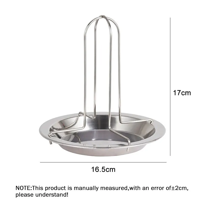 YOMDID Chicken Roaster Rack With Bowl Turkey Duck Roast Rack BBQ Grill Stainless Steel Stand Holder Oven Kitchen BBQ Tool