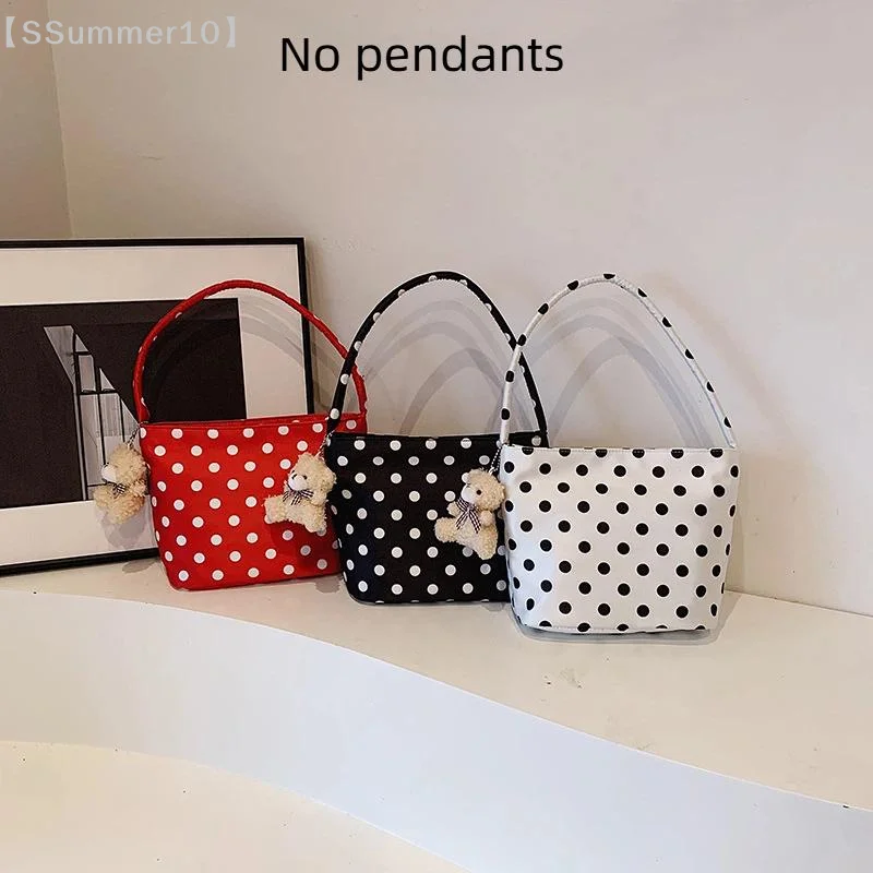 【SSummer10】Oxford Cloth Shoulder Bag Polka Dot Large Capacity Tote Bag Lightweight Multi-color Handbag Women's Gift【SS】 2