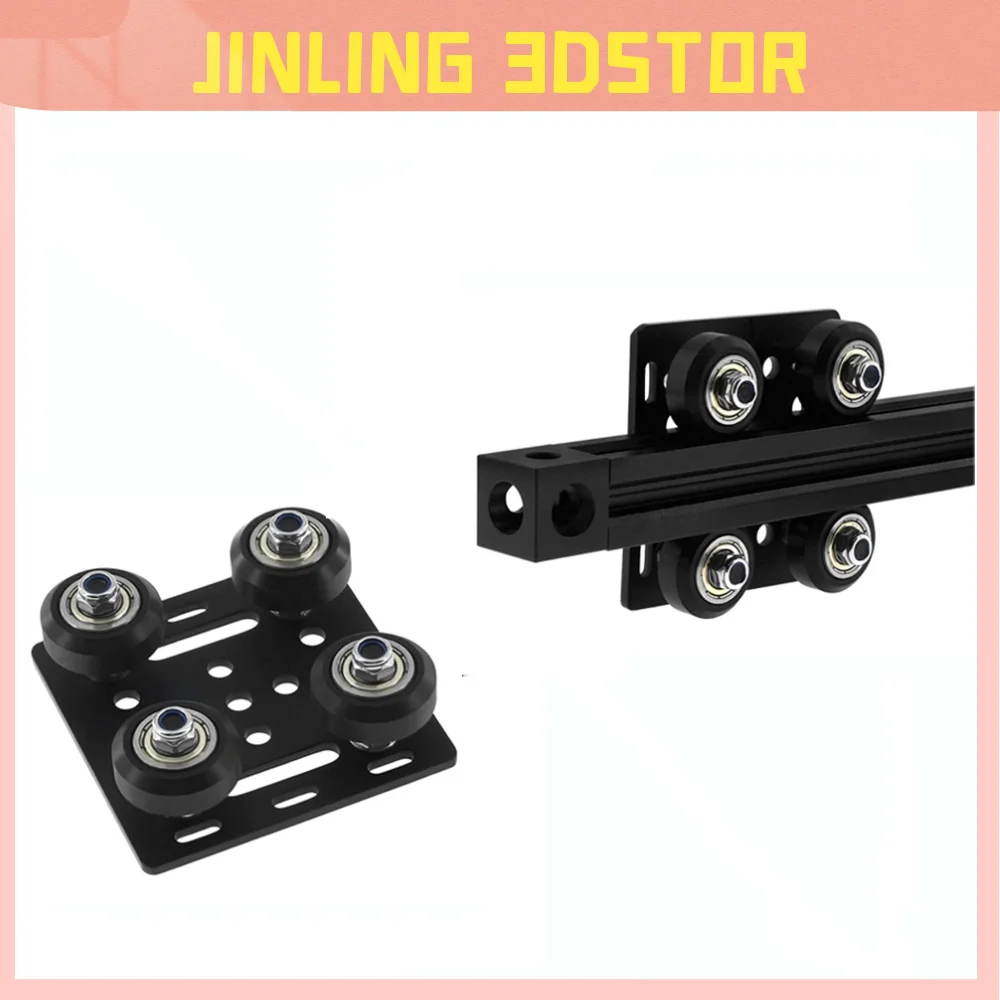 Impressora 3d 2023 v Pórtico Plat Grupo Polia Especial Placa Deslizante para V-slot Alumínio Perfil Rodas Peças de