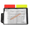 1PC 2PCS 3PCS Football Red And Yellow Card Set Referee Tool With Leather Wallet And Pencil Recording Paper Warning and  Cards 3