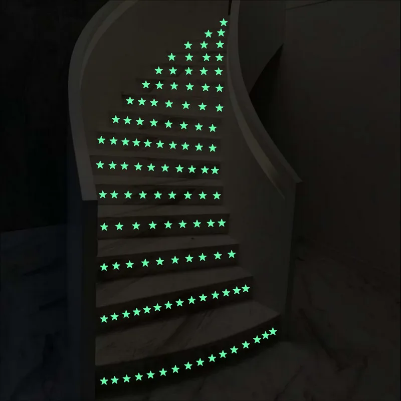 Vibrant Glowing Star Stickers for Kids' Rooms - Ceiling & Wall Decor