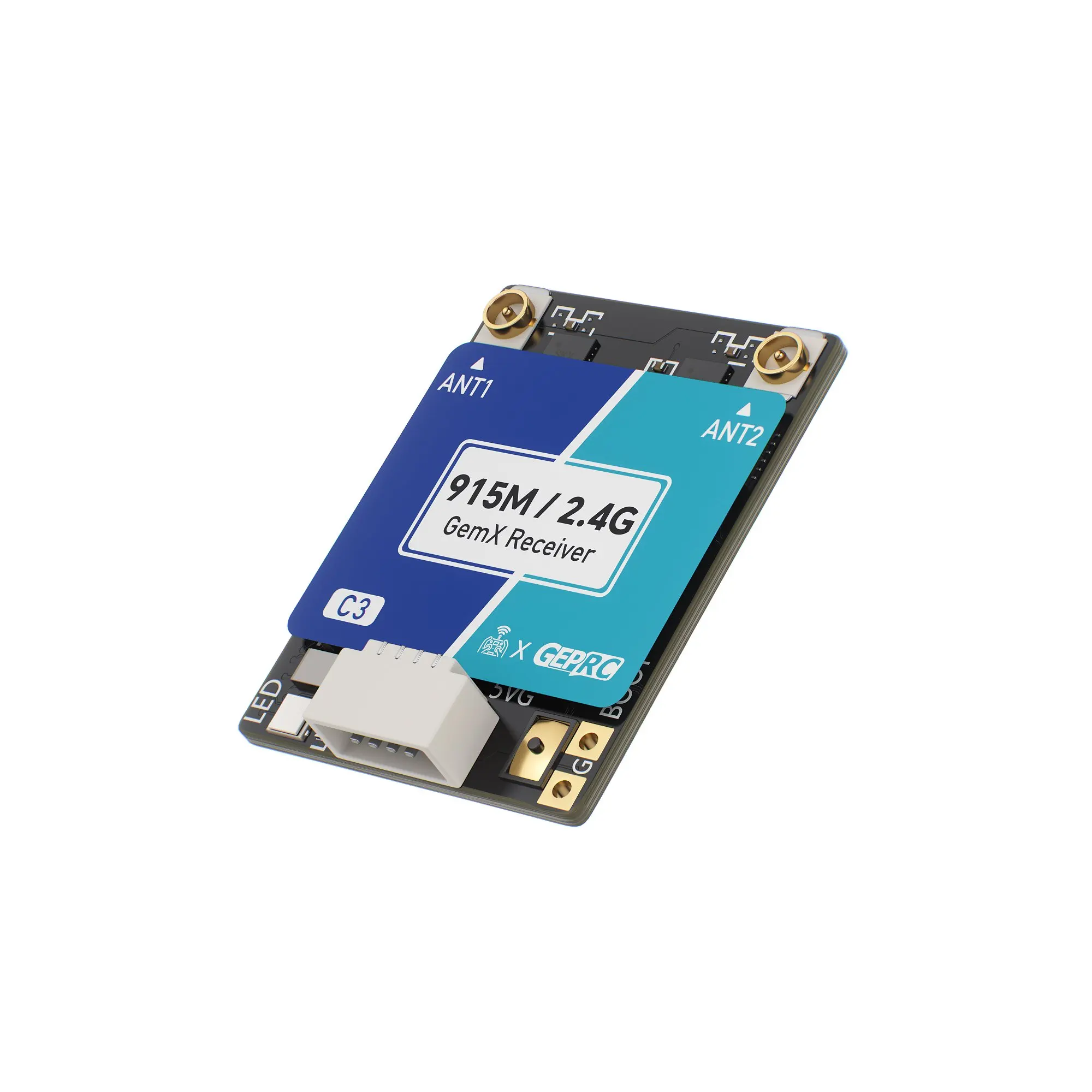 Récepteur GEPRC ELRS C3 Gemini Xrossband installé sur un drone FPV