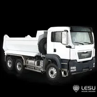 Toys LESU 1/14 MAN 6x6 RC Dump Truck Tripper Metal Front Cylinder Hydraulic RC Cars W/ Lights Sound For Adults 2