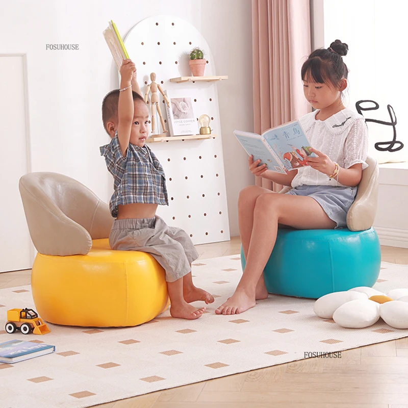 European Children's Sofas Baby Single Small Sofa Home Living Room Cartoon Baby Seat Leisure Bedroom Balcony Children's Armchair