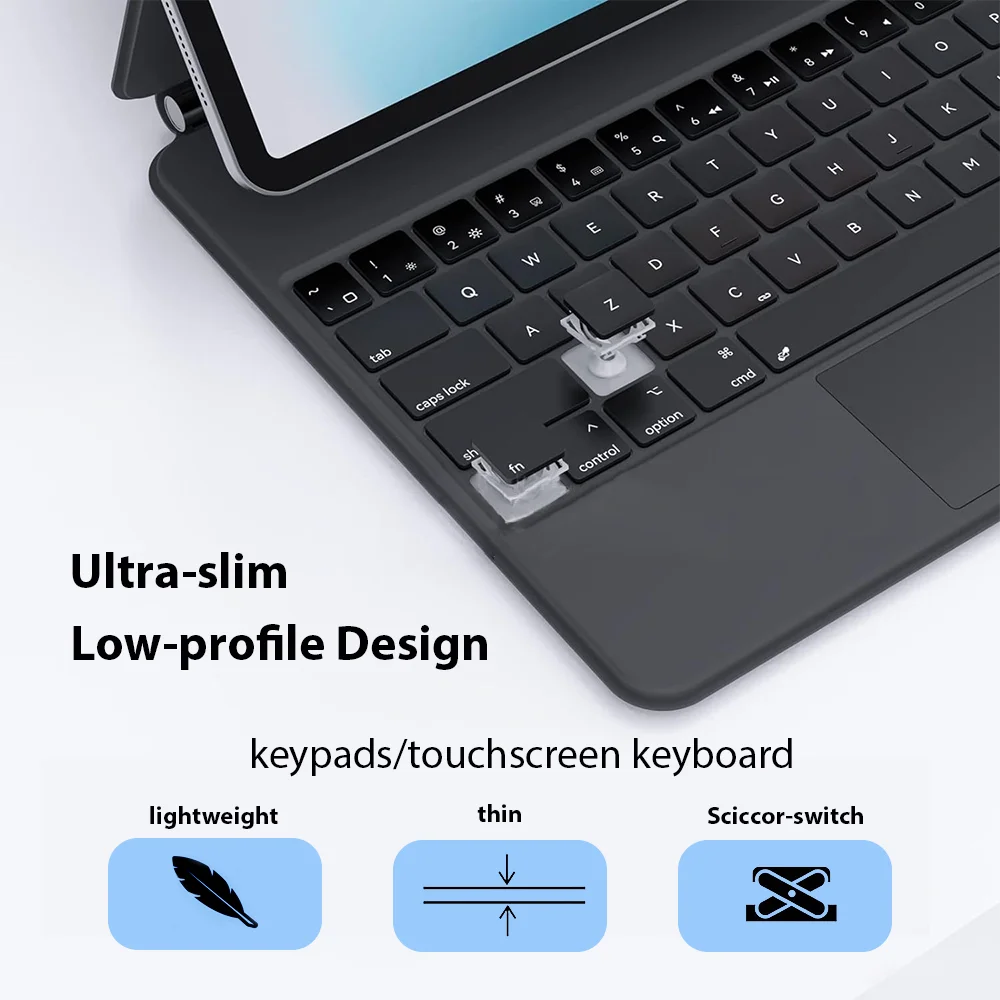 Sleek Bluetooth Tablet Keyboard & Mouse Set with Protective Case