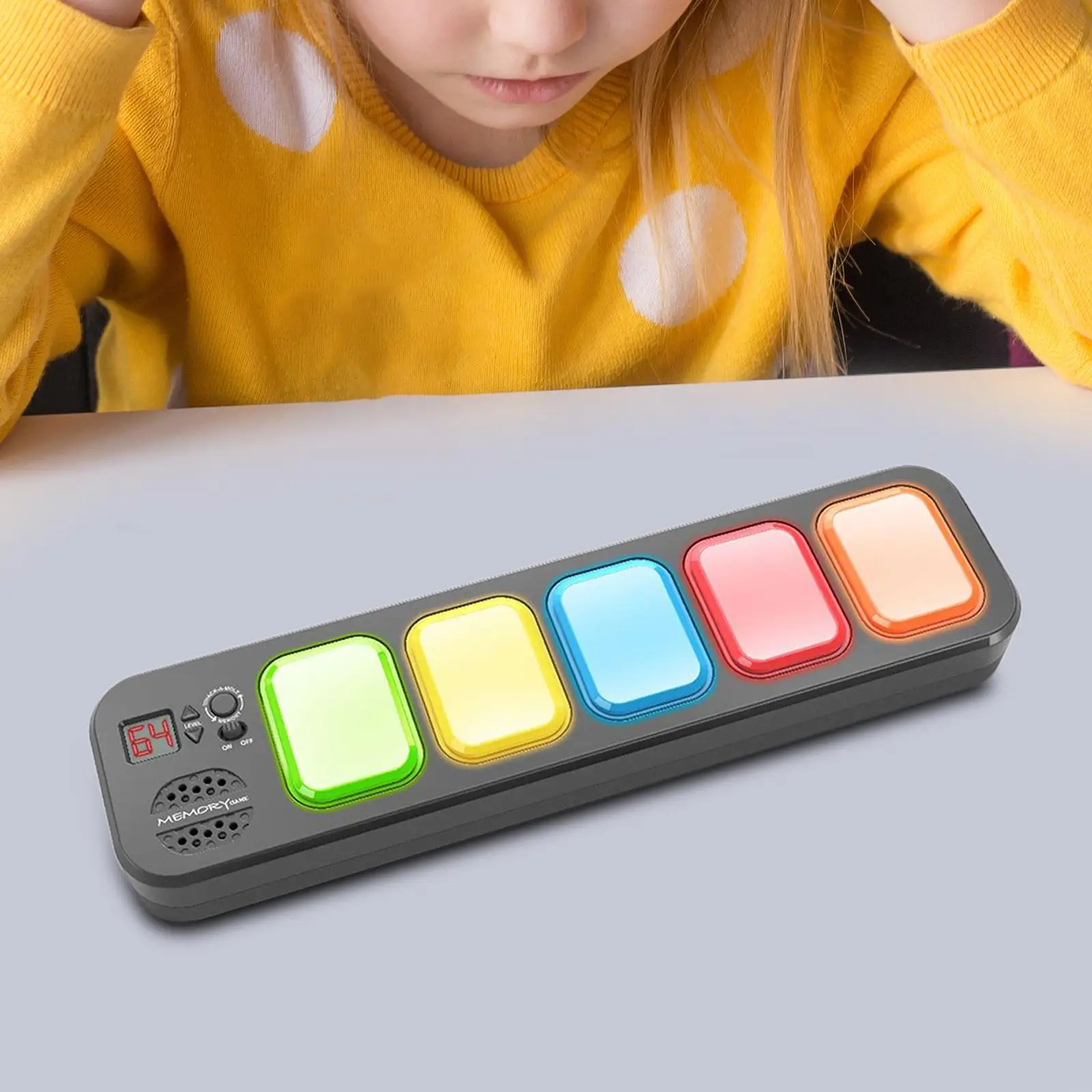 Fun Electronic Memory Game Electronic Repeat Color Memorizing Training Learning Travel Toy With Music Light For Kids Gifts 6+ 2