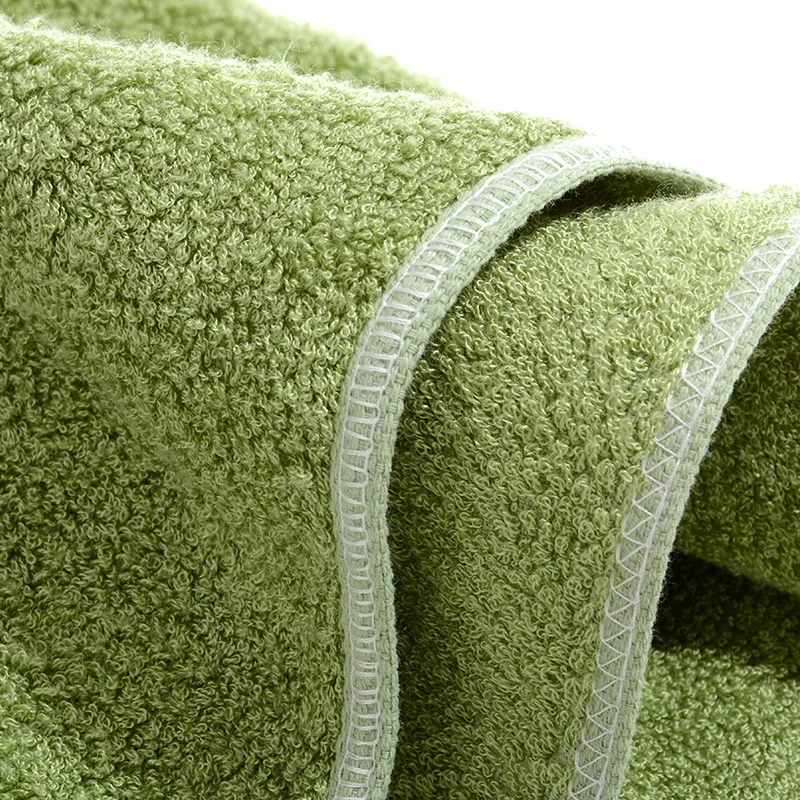 Set Of 3 Thicker Bamboo Green Bath Beach Towel Set For Adults Face Hand Sport Towels Bathroom 35cmx75cm*2pcs And 70cmx140cm*1pcs