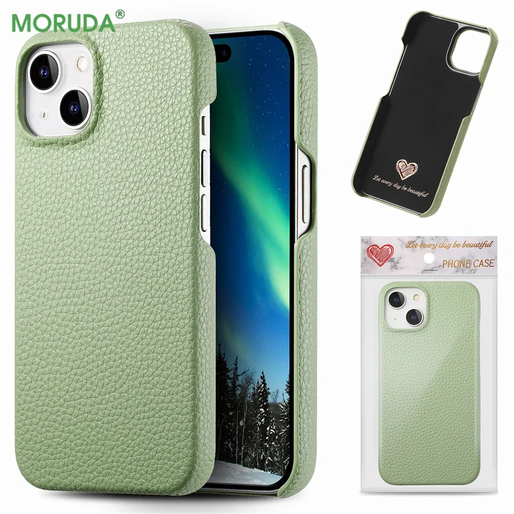 Luxury Litchi Grain Leather Shockproof Frameless Slim Phone Case