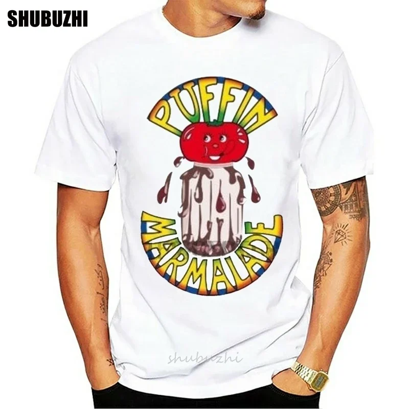 T-Shirt-Puffin Marmelade - Terence Hill - Bud Spencer (Weiss) Maglietta Estiva Da Uomo In Cotone Di Marca Maschile