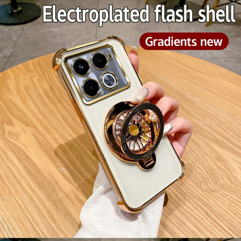 Luxury Shockproof Magnetic Bracket Case with Holder and Magsafe Compatibility