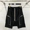 Fashion Men's Casual Shorts Cotton Pants for Man Zipper Design Men Trousers Black Solid Men's Clothing 1