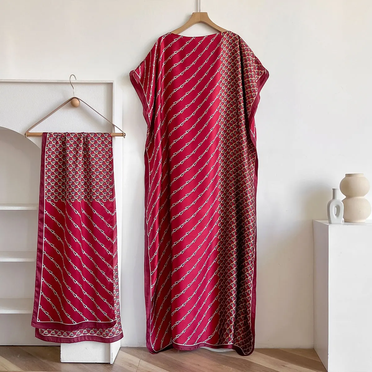 New 2025 Dubai Abaya For Women Summer Short Sleeve Cotton Dress Gold Stamping Loose Lady Maxi Islam African Dress With Big Scarf