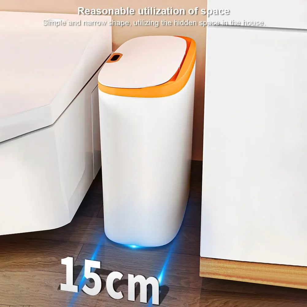Senzor trashcan chytrá brak moci koupelna automatický wastebin chytrá brak bin wastebasket pro kuchyň klozet odpadkový kbelík