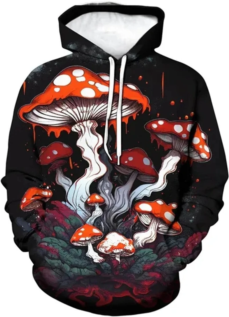 

3D Plant Mushroom Print Hoodies For Men Kid Fashion Streetwear Hooded Sweatshirts Unisex Winter Pullovers Harajuku Clothes Tops