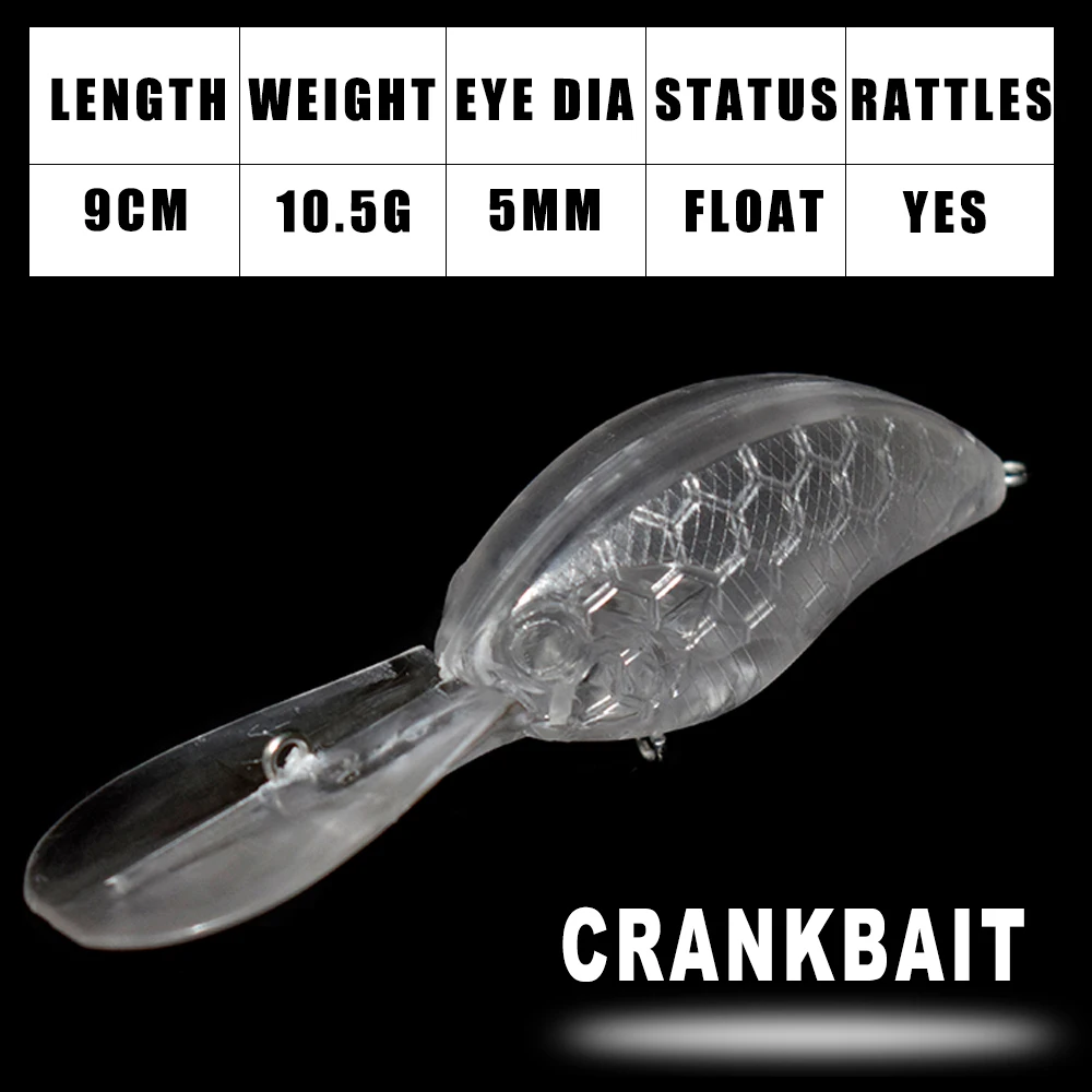 AYWFISH 20-50 pièces/lot Kit d'appâts durs non peints vierges
