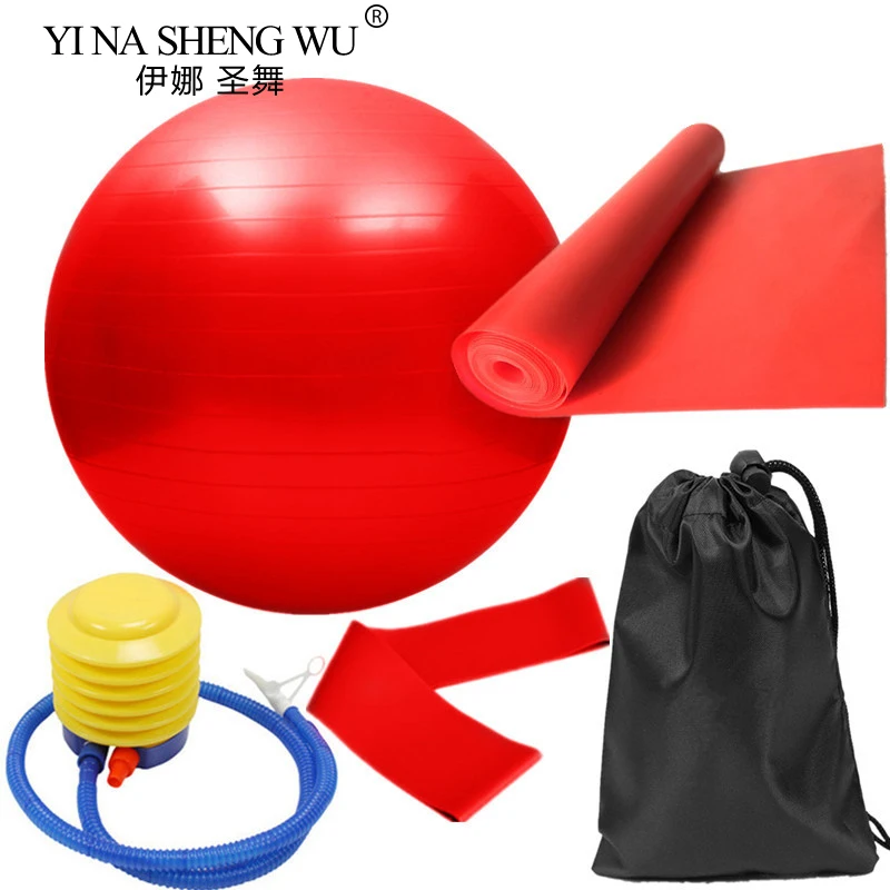PVC Fitness Balls Yoga Ball Set Thickened Explosion-proof Exercise Home Gym Pilates Equipment Balance Ball 45cm