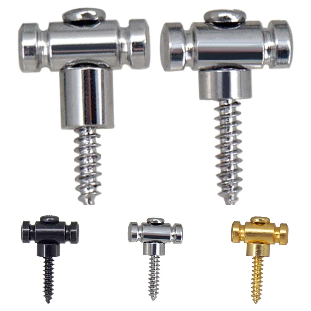 

2 строки для гитары с винтами для запчастей для электрогитары, направляющие для электрогитары, серебристые/черные/золотистые