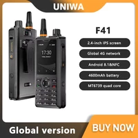 UNIWA F41 4G Rugged Phone POC Walkie Talkie Zello 2.4" Touch Screen 1GB+8GB Waterproof Smartphone Android 8.1 4600mAh NFC 1
