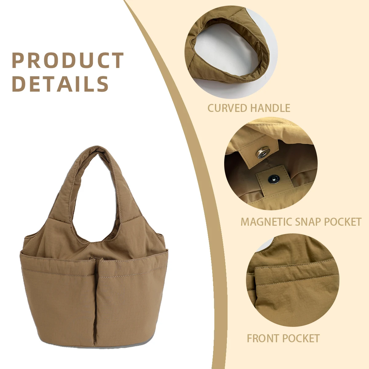 Office Worker's Sundries Tote Bag, Waterproof and Insulated, Lunch Commuting Bag, Vegetable Basket, Handbag, Small Tote Bag, Cloth Bag, Student Class Bag