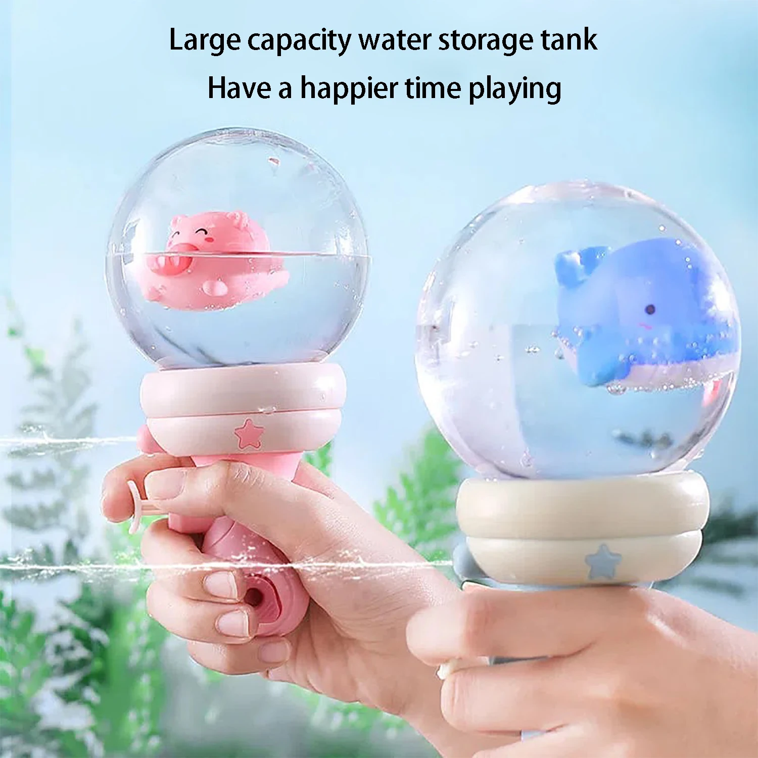 Playing with water spray gun, children's glowing water gun in summer, press water gun, indoor and outdoor interaction 6