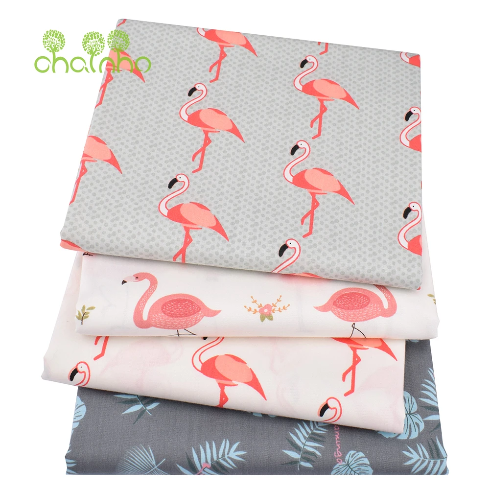 Chainho,Printed Twill Weave Cotton Fabric,DIY Quilting Sewing Material,Patchwork Cloth,8 Designs Cartoon Series,2 Sizes,15C238