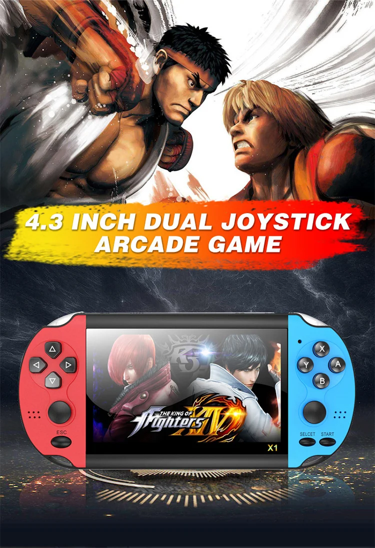 X1 / x9 / X12 handheld game console PSP nostalgic GBA / NES handheld game console 5-inch large screen handheld